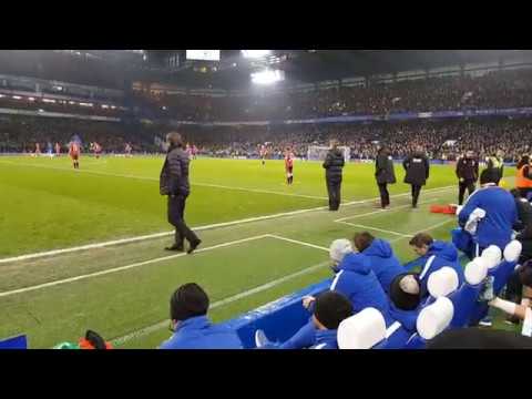 Angry Antonio Conte shouts at the bench