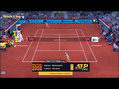 Adrian Mannarino vs Carlos Alcarez ATP Madrid 2021 highlights