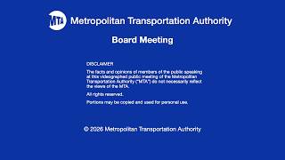 MTA Board - NYCT/Bus Committee Meeting - 3/23/2026