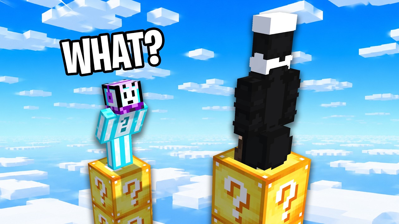 PERTEMPURAN 1 VS 1 TOWER LUCKY BLOCK (NightD Face Reveal?!) | Minecraft Indonesia