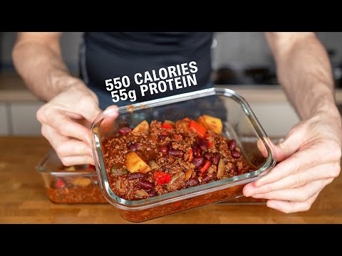 Meal Prep Chili For The Week (Low Calorie High Protein)