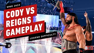 WWE 2K23: Cody Rhodes vs Roman Reigns Gameplay -  
