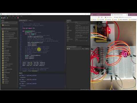 Pyboard - Comandare 8 led o un display a 7 segmenti con 74HC595 - seconda parte