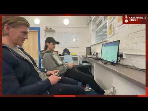 Carl Piergianni & Sam Hart Play FIFA 22 in the Junior Latics Lounge November 2021