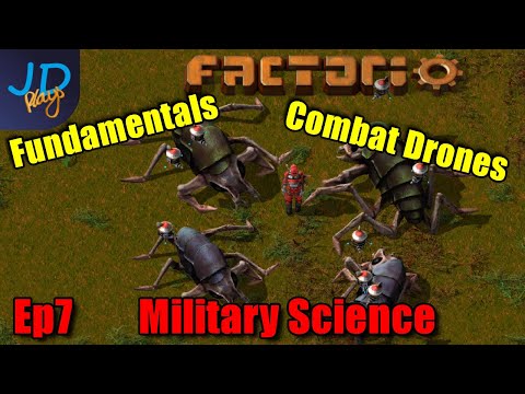 Ep7 Military Science & Combat Drones ⚙️ Factorio 1.0 The Definitive Guide ⚙️ Guide For Players