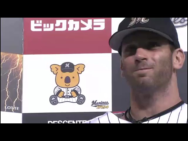 マリーンズ・ホワイトセル選手ヒーローインタビュー 8月10日 千葉ロッテマリーンズ 対 オリックス・バファローズ