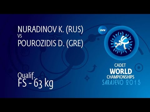 Qual. FS - 63 kg: K. NURADINOV (RUS) df. D. POUROZIDIS (GRE) by TF, 12-2