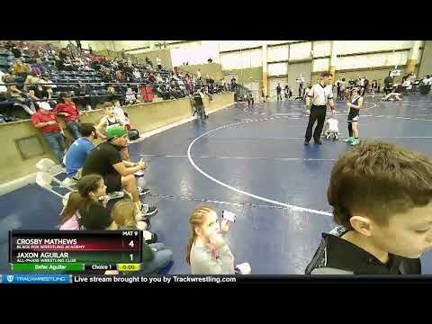 63 Lbs Champ. Round 1 - Jaxon Aguilar, All-Phase Wrestling Club Vs Crosby Mathews, Black Fox Wrest