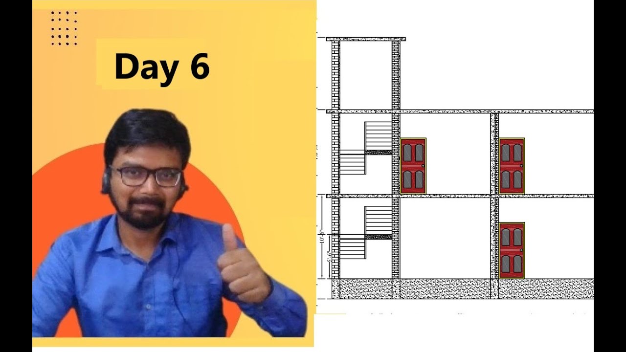 Building Drawings in AutoCAD: How to make Sections of Building| Day 6