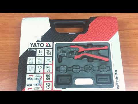 Клещи для обжима и зачистки проводов, 260 мм, 6 шт., YATO (YT-2245) Клещи для обжима и зачистки проводов, 260 мм, 6 шт., YATO (YT-2245)