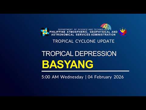 Press Briefing: Tropical Depresssion BASYANG issued at 5:00 AM | February 4, 2026 - Wednesday