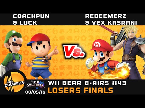 WBB #43 | CoachPun & Luck vs RedeemerZ & Vex Kasrani - Losers Finals - Smash Wii U - Doubles