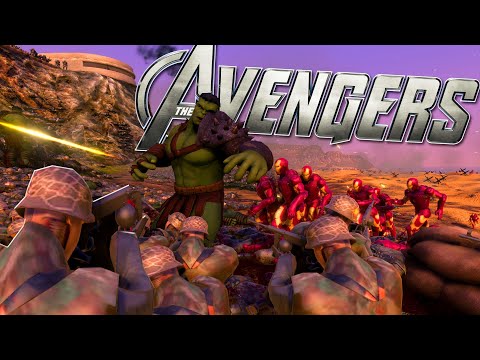 All AVENGERS Invade D-DAY Omaha Beach! - Ultimate Epic Battle Simulator: Marvel Mods