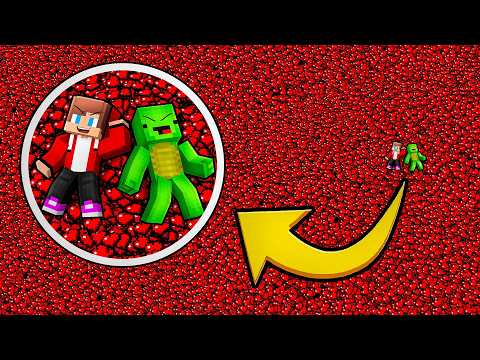 JJ and Mikey Got a MILLION HEARTS in Minecraft - Maizen