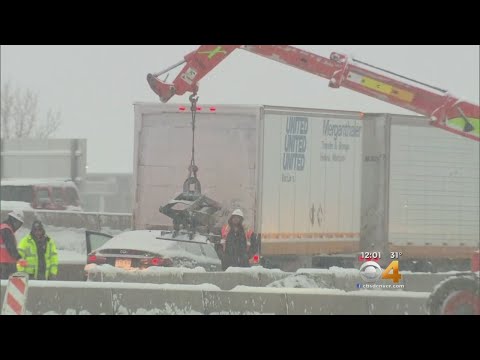 Semi Crash Closes I-25 During Icy Commute