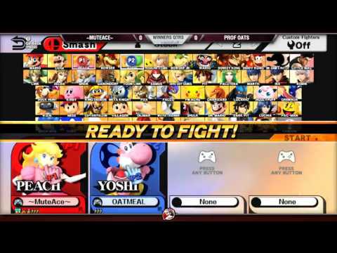 VS Arcadian 10/1/16 - Winners Qtrs - MuteAce (Peach) vs Prof Oats (Yoshi) - Smash 4