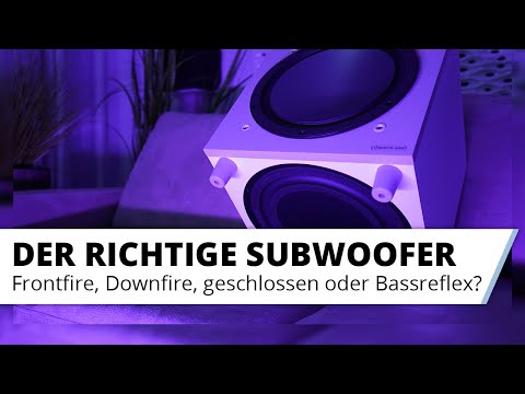 Die richtige Subwoofer Art finden: Frontfire, Downfire, geschlossen oder Bassreflex?