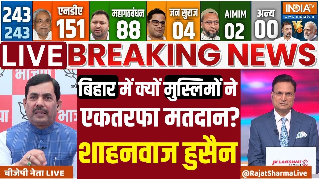 Shahnawaz Hussain On Bihar Election 2025 : बिहार में क्यों मुस्लिमों ने एकतरफा ?