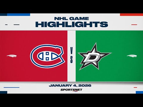NHL Highlights | Canadiens vs. Stars - January 4, 2026