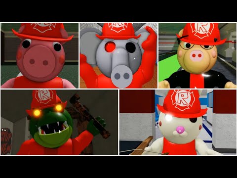 ROBLOX PIGGY FIREFIGHTER JUMPSCARES - Roblox Piggy Book 2 rp