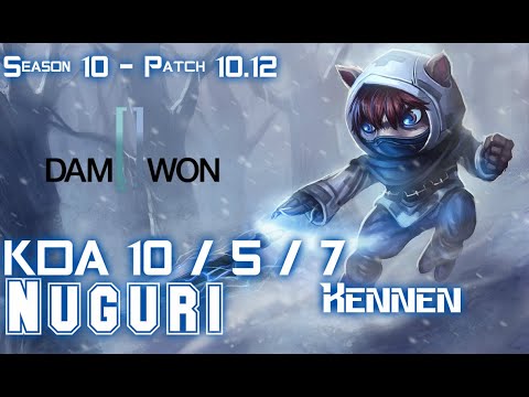 DWG Nuguri KENNEN vs AKALI Top - Patch 10.12 KR Ranked