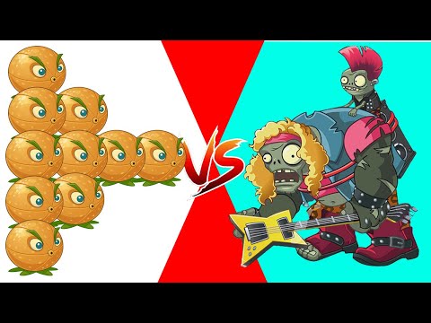 Team Plant Use 5 plant Food Vs Team Hair Metal Gargantuar Level 10 - Who Will Win?