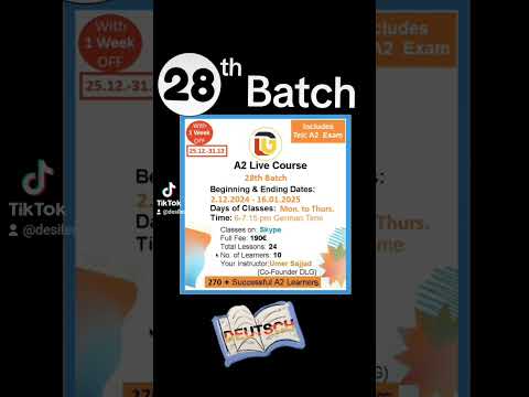 A2 Course by DLG | 28th Batch Info | #shorts
