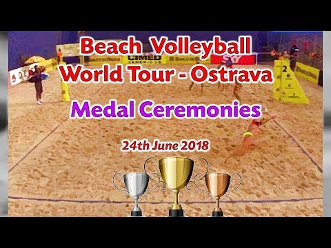 Beach Volleyball - Ostrava - Mens & Womens Medal Ceremonies