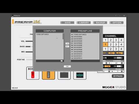 Mooer Preamp Live v2 export bug