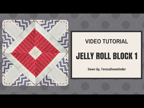 Quick and easy jelly roll quilt block 1 video tutorial