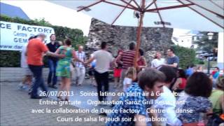 preview picture of video 'Soirée salsa en plein air - Gembloux - 26/07/2013 - Dance Factory  Saroz Grill'