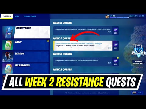Complete Resistance: Week 2 Quests - Fortnite Challenges Guide