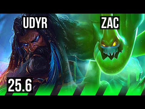 UDYR vs ZAC (JGL) | Rank 7 Udyr, 800+ games, 7/3/9 | BR Grandmaster | 25.6