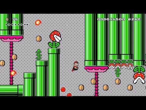 2-1 Piranha Pipelines - Super Mario Maker 2 - Course World Gameplay