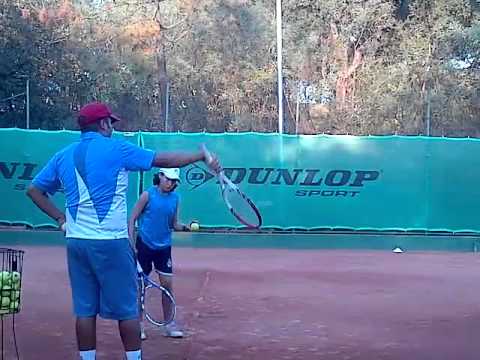 TGA tennis. Javier Fernandez coach y maria berlanga 9 años.