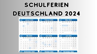 Schulferien Deutschland 2024