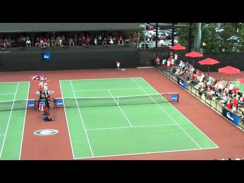 Doumbia serving at 5-6 against Llompart & Fanselow serving at 4-3 against Spencer