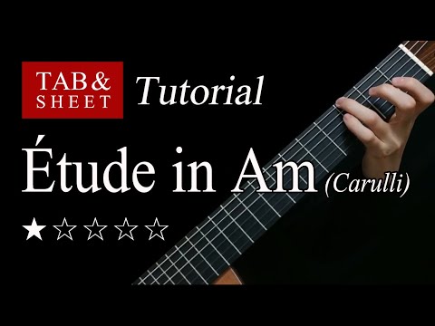 Etude in Am (F. Carulli) - Guitar Lesson + TAB