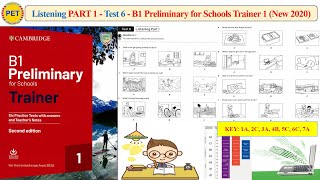B1 Preliminary for Schools Trainer 1 - Listening Part 1 Test 6 (2020 + Transcript + Key)