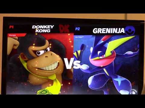 Like a half hour of Konga (Donkey Kong) vs. Kaps (Greninja) - UW PR Singles