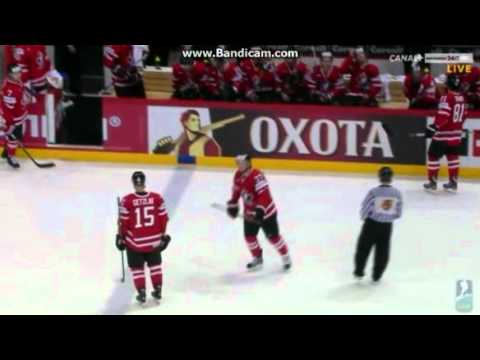 Ryan Getzlaf HUGE HIT on Juraj Mikus - IIHF 2012 - Winning goal by Handzus! MM-kisat 2012 - Monstezr