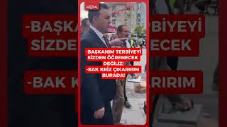 Karaman'da 30 Ağustos töreninde Belediye Başkanı ve yetkili arasında p