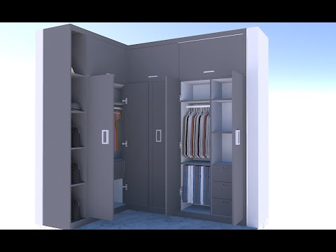 L Shape Wardrobe Design