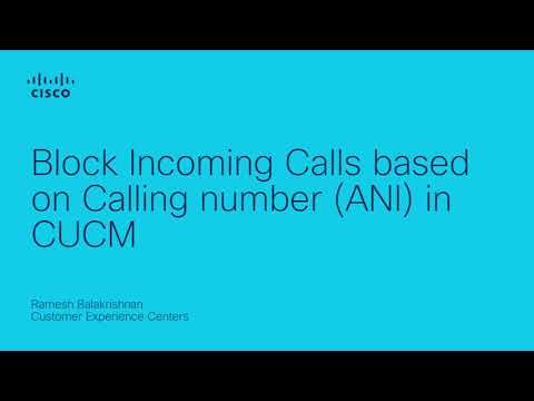 How to Block Incoming Calls Based on Calling Number (ANI) in Cisco CUCM | Step-by-Step Guide