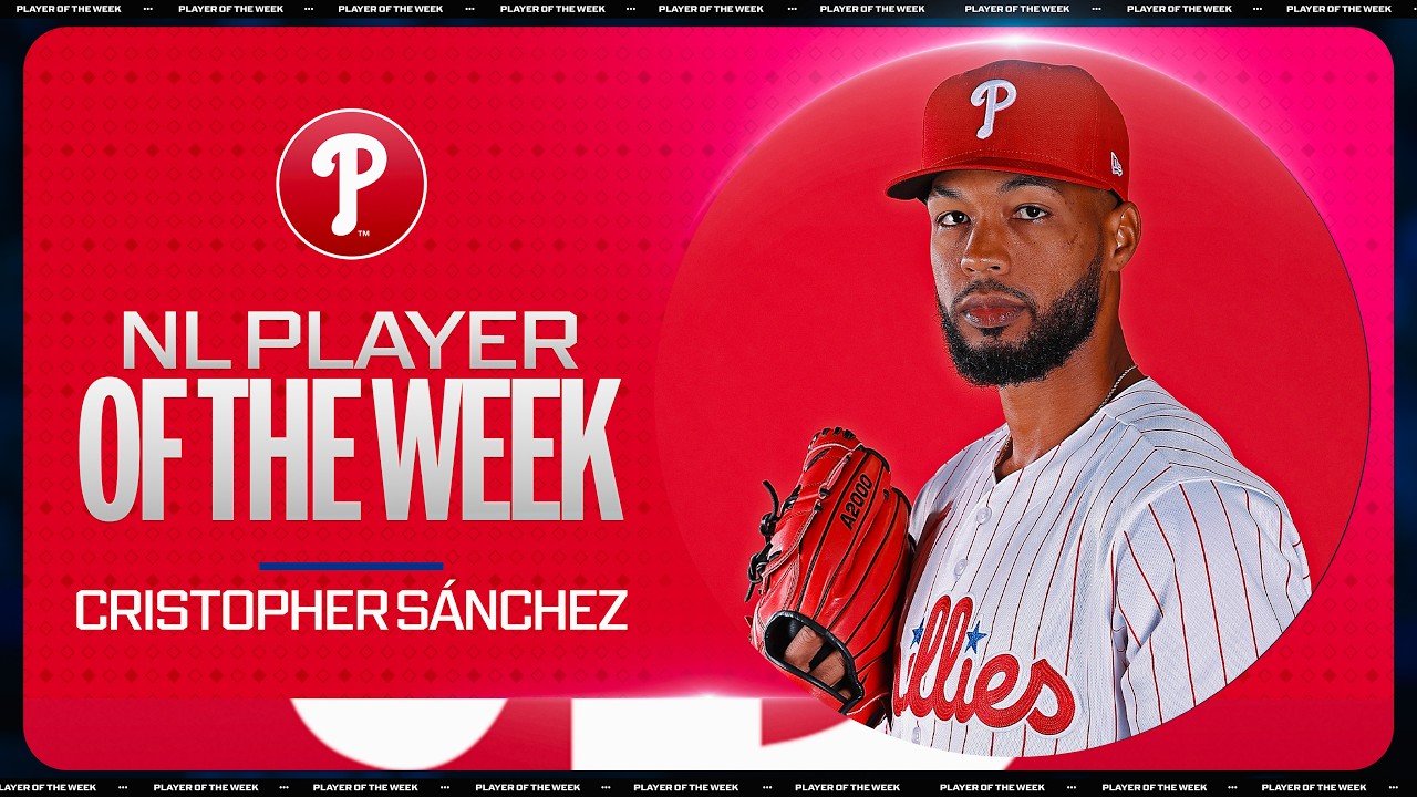 Cristopher Sánchez is the National League Player of the Week! 🔔 (15 IP, 0.00 ERA, 17 Ks)