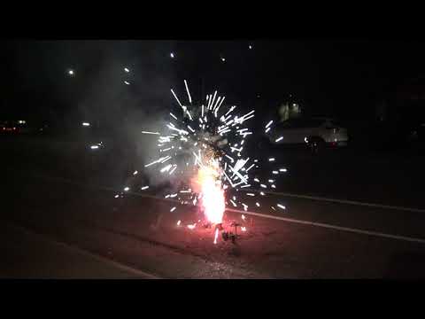 [4K] Pink Diamond TNT Fireworks Fountain July 4, 2018