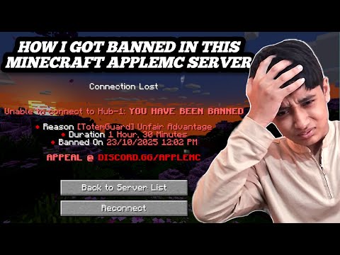 How I Got Banned in This Minecraft Applemc Server | @angryskeleton7 