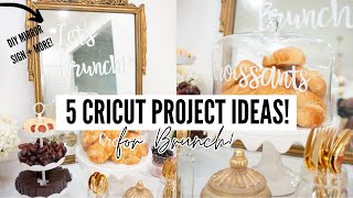 5 CRICUT PROJECT IDEAS I AT HOME BRUNCH PARTY IDEAS WITH CRICUT