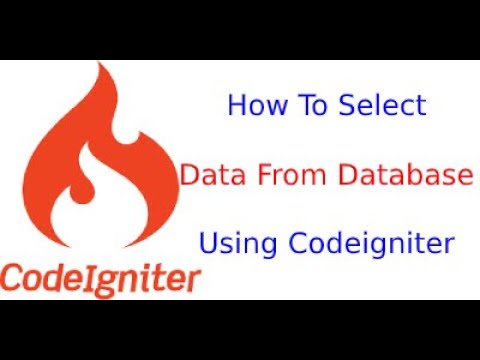 Codeigniter tutorial for beginners in hindi how to select data from database using codeigniter
