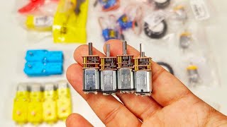 DIY DC motor kit unboxing / Useful DC motor project kit / servo Motor, gear motor, metal Gear motor